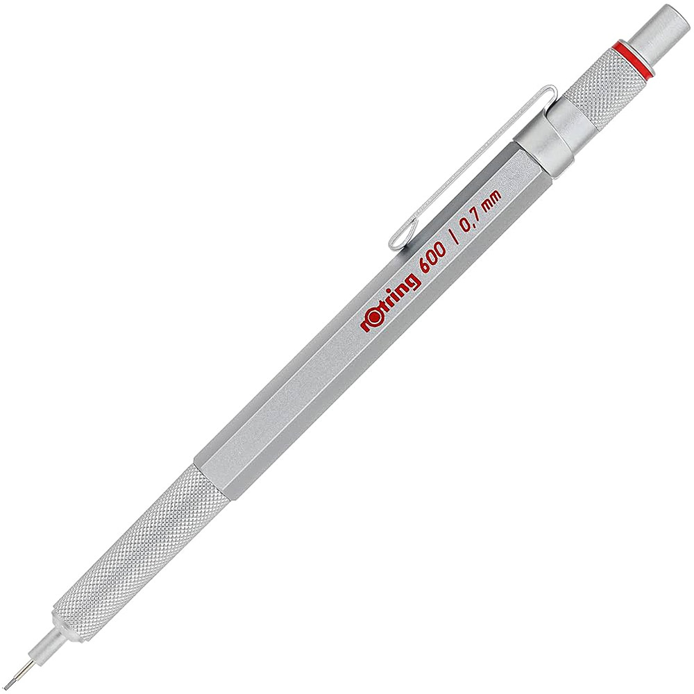 600 Stiftblyant 0.7 Sølv i gruppen Penne / Mærkning og kontor / Kuglepenne til kontoret hos Pen Store (104712)