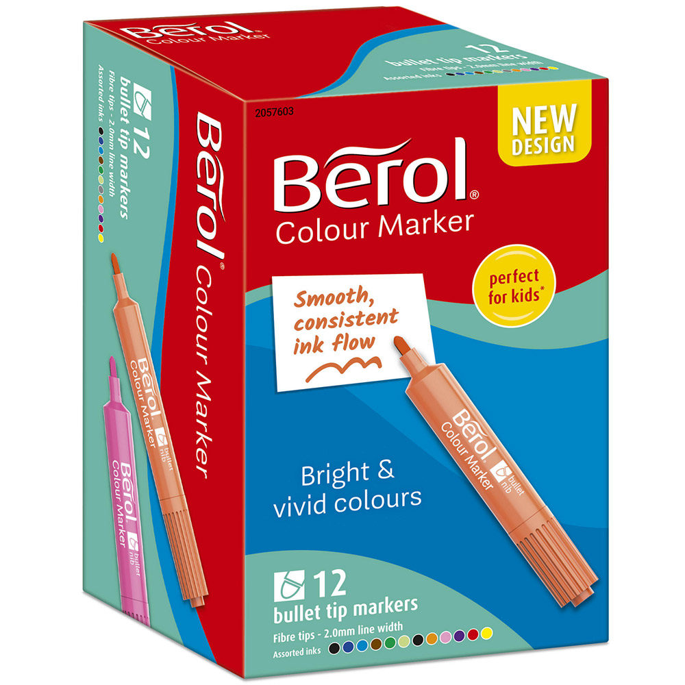 Colour Marker Bullet Tip 12-pak i gruppen Kids / Børnepenne / Tusser til børn hos Pen Store (104844)