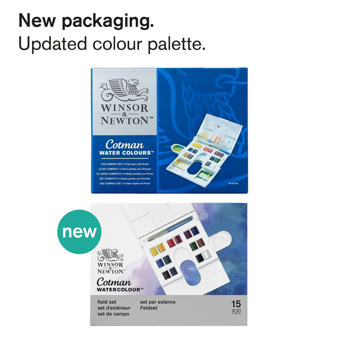 Water Colours Cotman Compact Box i gruppen Kunstnerartikler / Farver / Akvarelfarver hos Pen Store (107239)