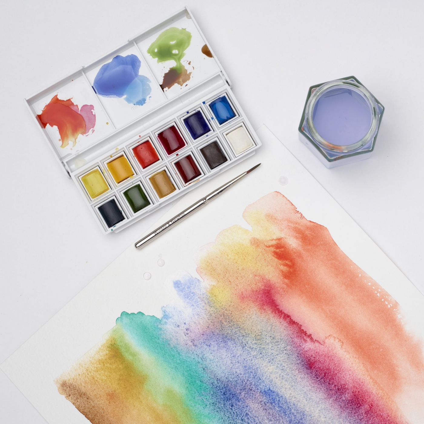 Cotman Akarellfarve Sketchers Pocket Box 12 ½ - koppar i gruppen Kunstnerartikler / Farver / Akvarelfarver hos Pen Store (107243)