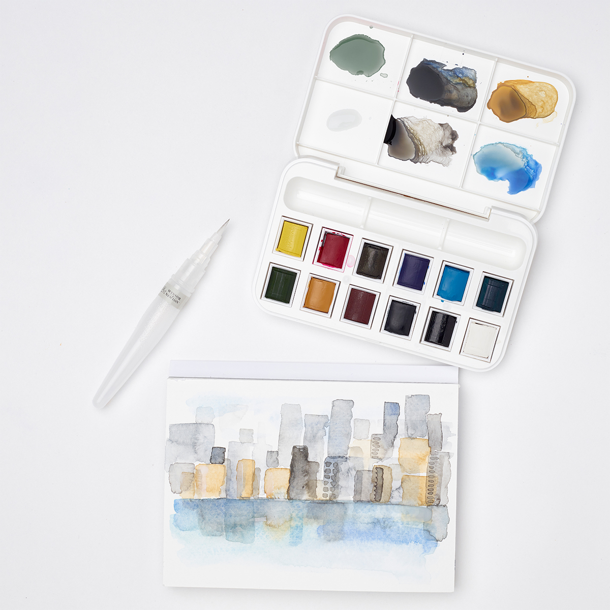 Cotman Brush Pen Set i gruppen Kunstnerartikler / Farver / Akvarelfarver hos Pen Store (107245)