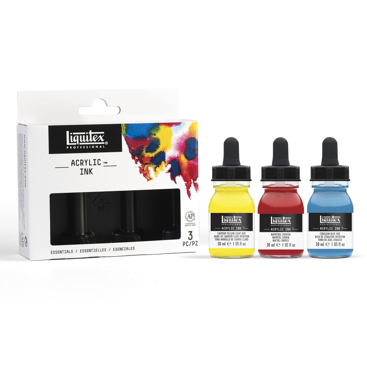 Acrylic Ink Essentials 3-sæt 30 ml i gruppen Kunstnerartikler / Farver / Akrylfarver hos Pen Store (107723)