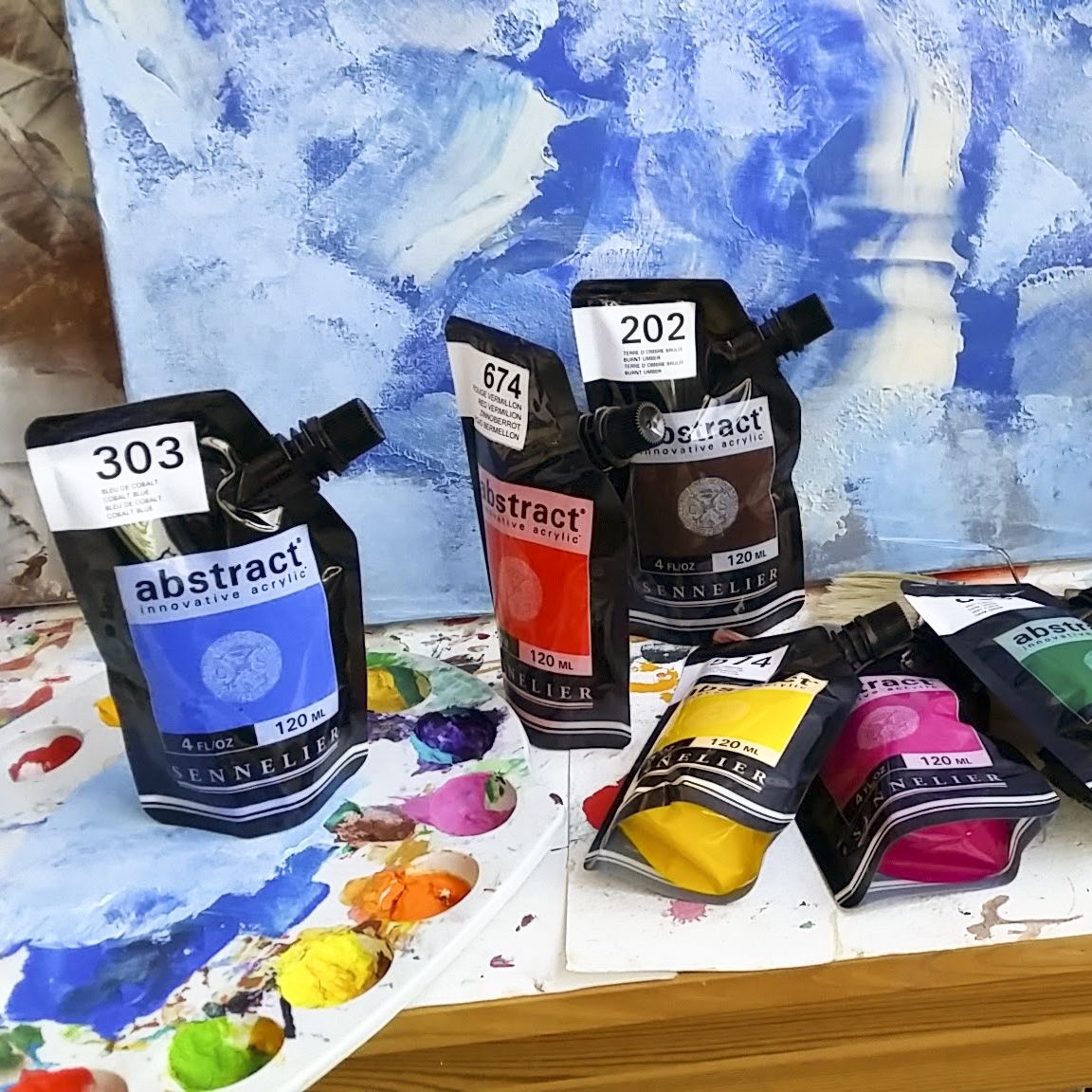 Abstract Acrylic 120 ml i gruppen Kunstnerartikler / Farver / Akrylfarver hos Pen Store (107910_r)