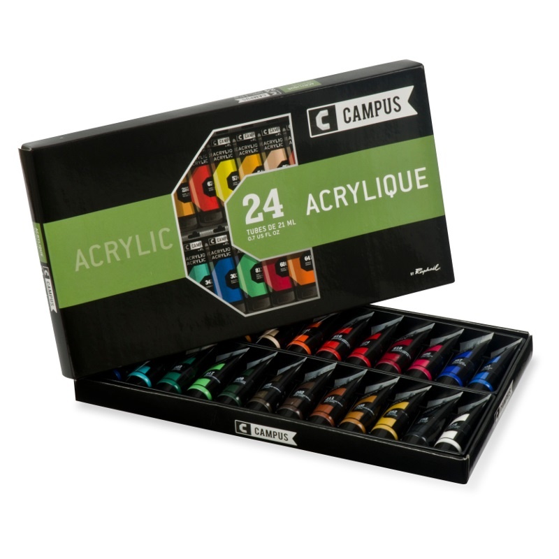 Campus Acrylic sæt 24x21ml i gruppen Kunstnerartikler / Farver / Akrylfarver hos Pen Store (107971)
