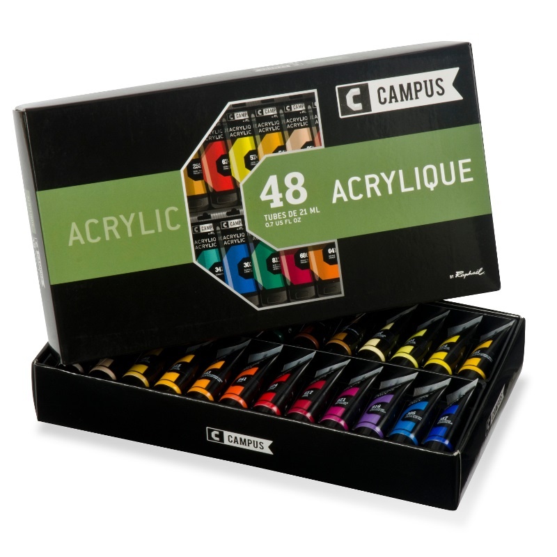 Campus Acrylic sæt 48x21ml i gruppen Kunstnerartikler / Farver / Akrylmaling hos Pen Store (107972)