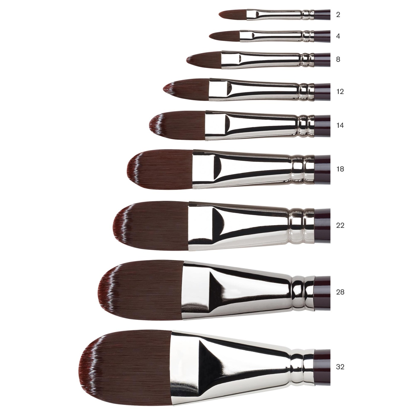 Galeria Filbert Brush Flat Long 2 i gruppen Kunstnerartikler / Pensler / Syntetiske pensler hos Pen Store (108001)