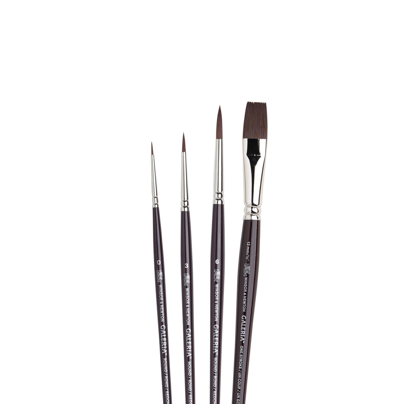 Galeria Brush Round/Long Handle 4-sæt i gruppen Kunstnerartikler / Pensler / Akrylpensler hos Pen Store (108076)