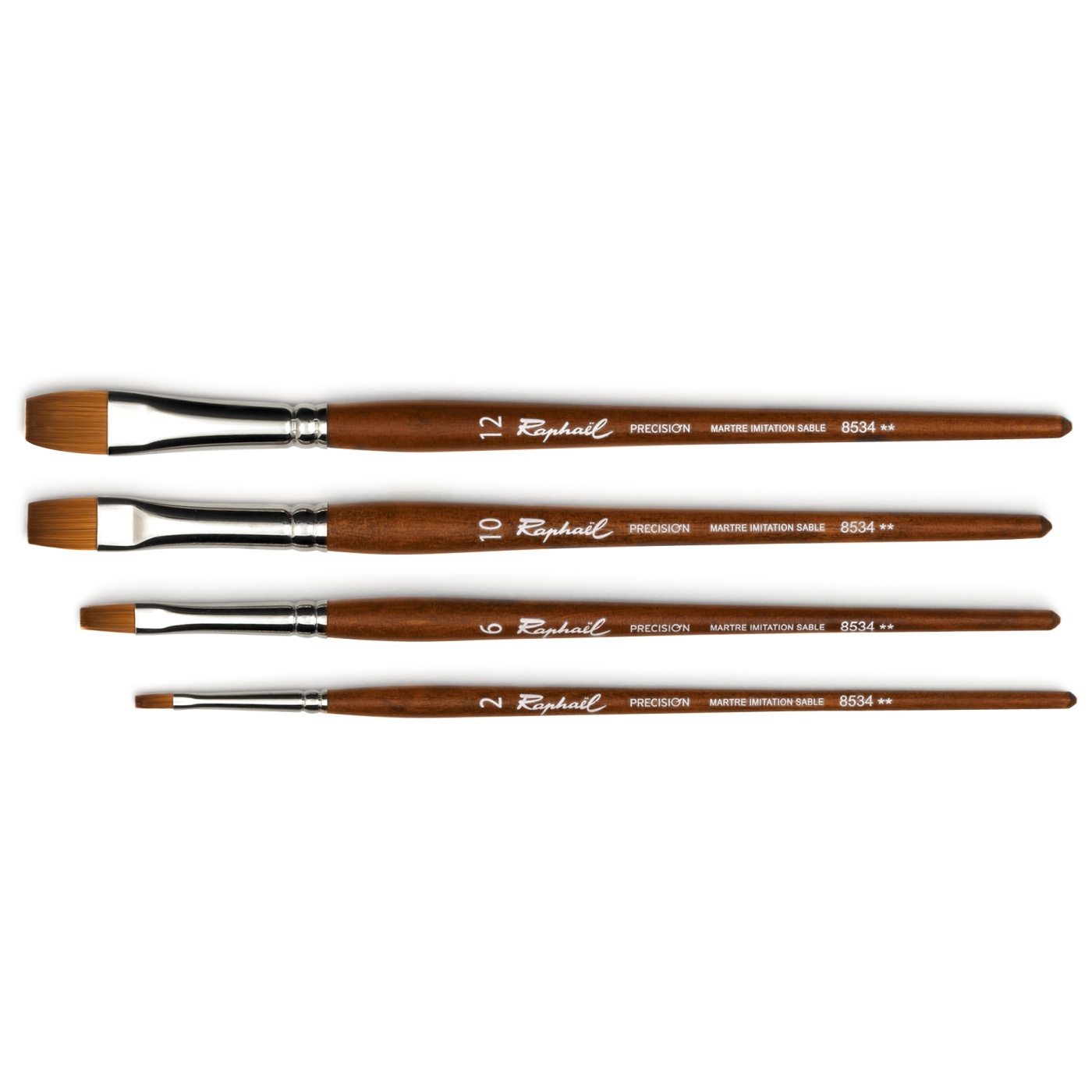 Precision Brush 8534 Flat st 12 i gruppen Kunstnerartikler / Pensler / Akvarelpensler hos Pen Store (108282)
