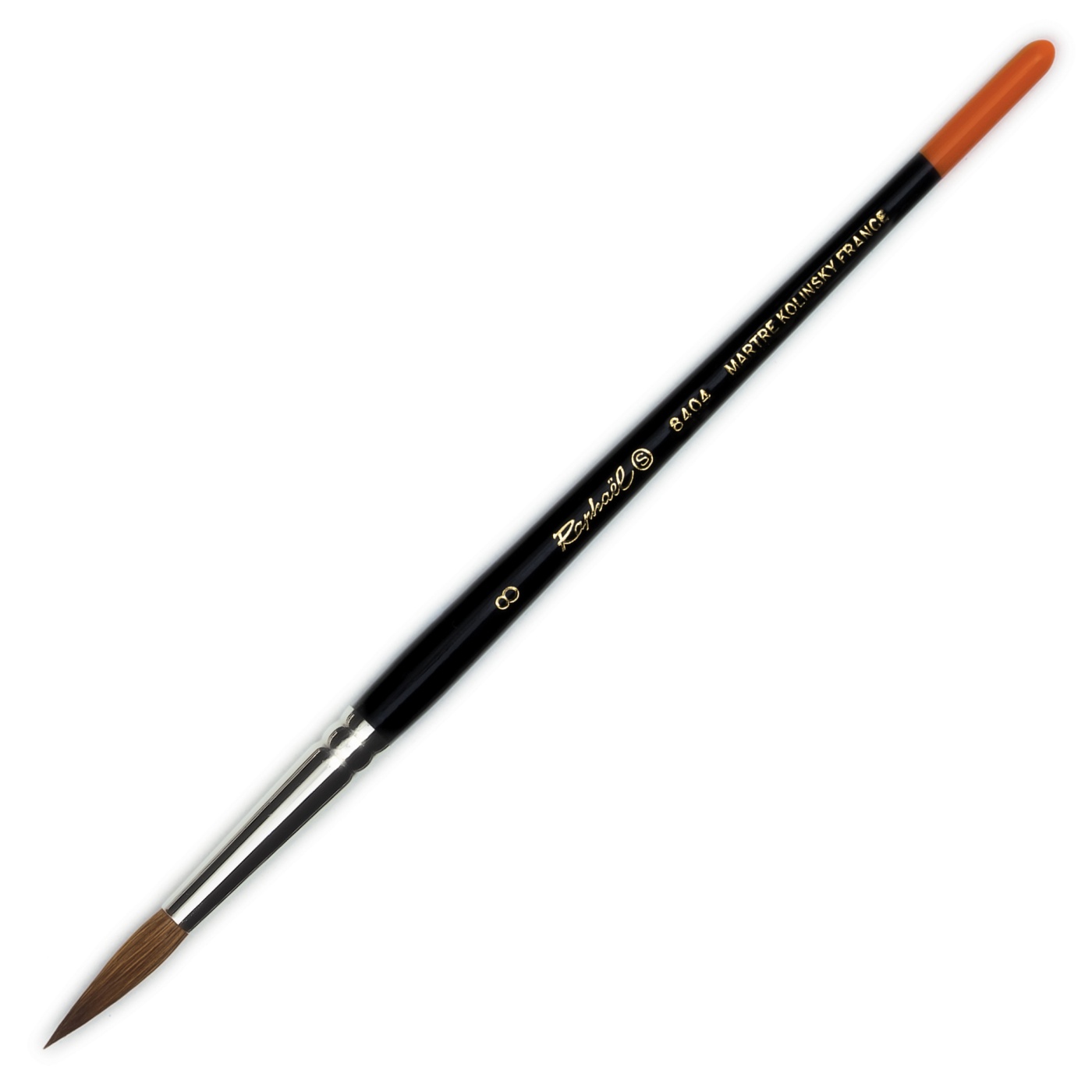 Pure Kolinsky Sable Brush Round 8404 St 8 i gruppen Kunstnerartikler / Pensler / Akvarelpensler hos Pen Store (108299)