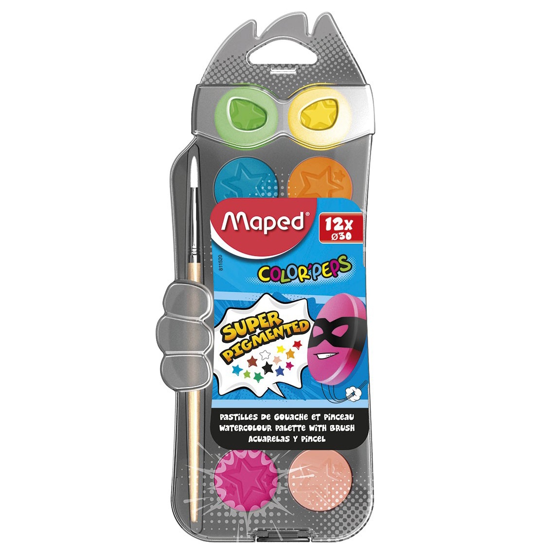Color Peps 12-sæt + Pensel i gruppen Kids / Farve og maling til børn / Akvarel til børn hos Pen Store (108763)