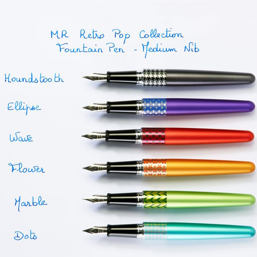 MR Retro Pop Fountain Pen Metallic Gray i gruppen Penne / Fine Writing / Gavepenne hos Pen Store (109504)