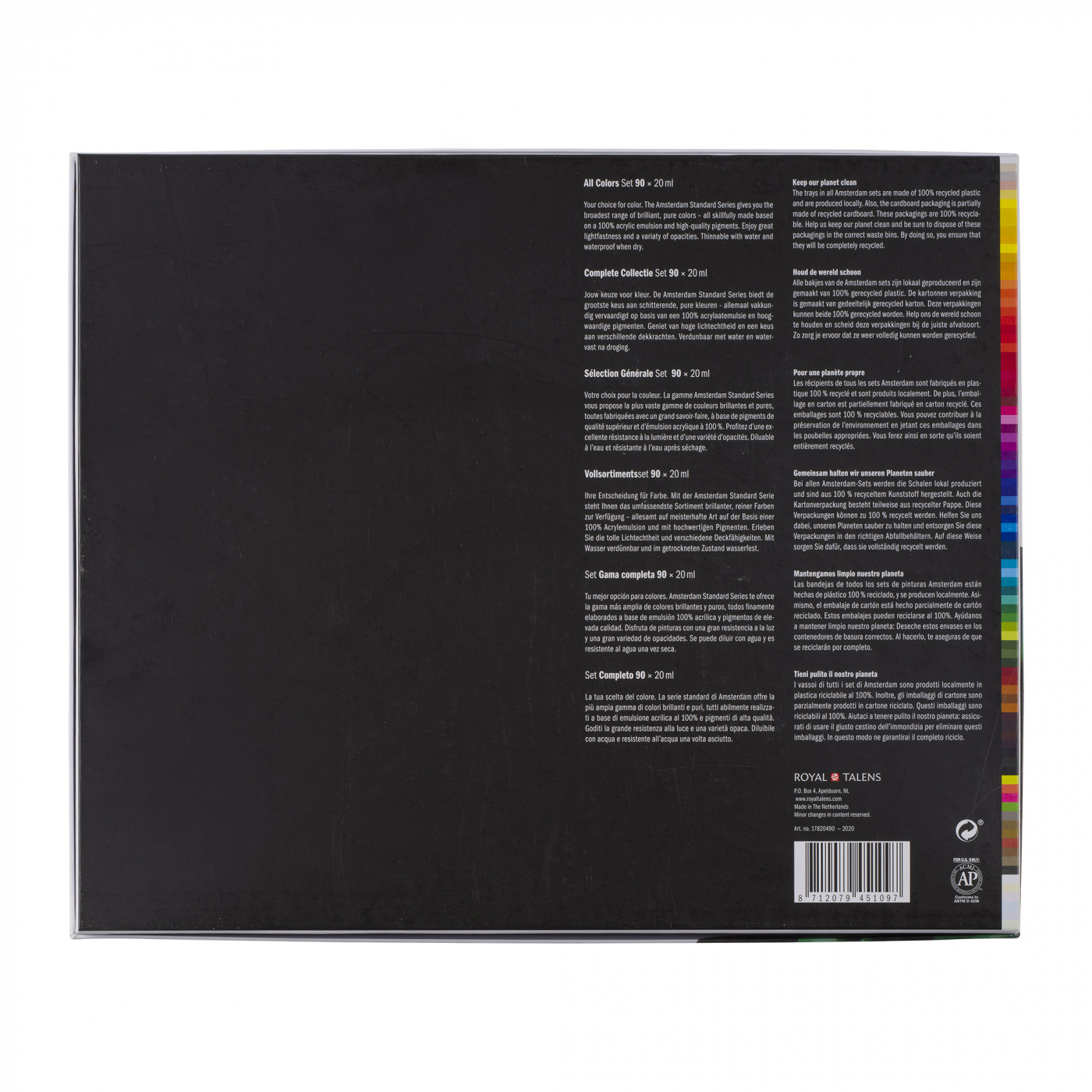 Akryl Standard Sæt 90 x 20 ml i gruppen Kunstnerartikler / Farver / Akrylfarver hos Pen Store (111762)