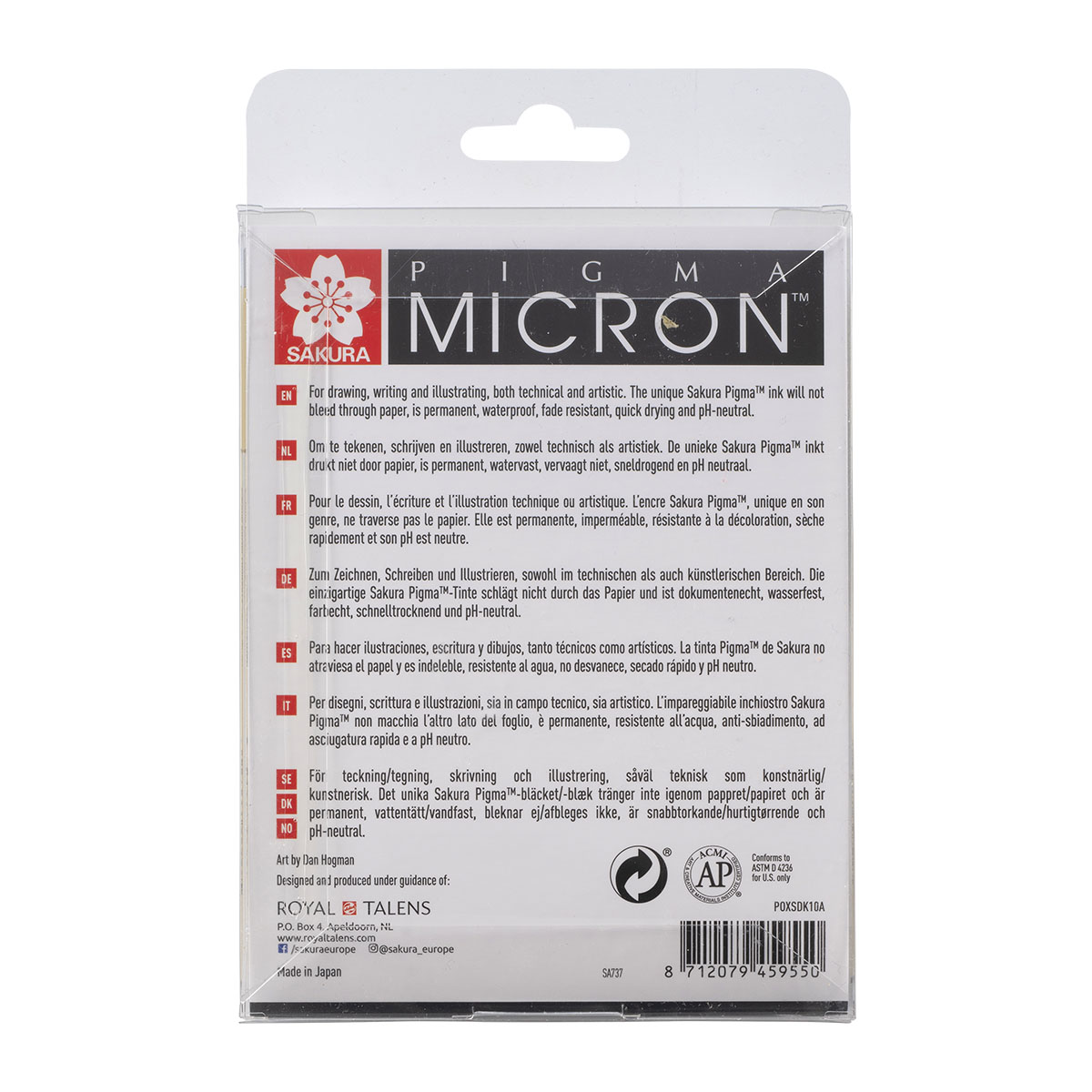 Pigma Micron Fineliner 10-set Black i gruppen Penne / Produktserie / Pigma Micron hos Pen Store (125574)