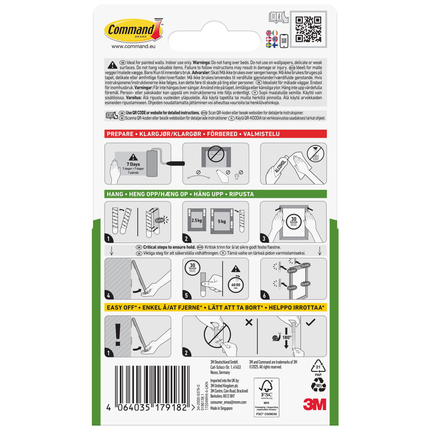 Command Strips for billedophæng Medium 4 st