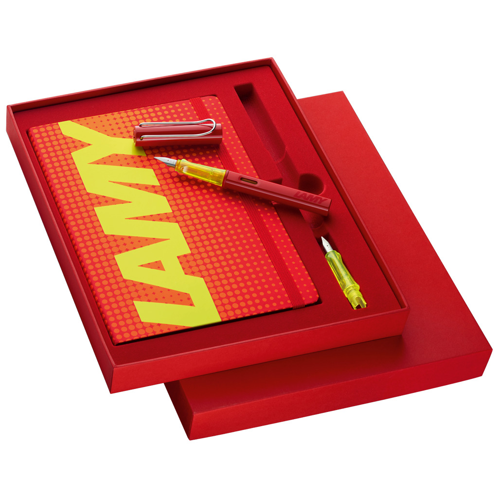 AL-star Glossy Red Special Edition Set i gruppen Penne / Fine Writing / Fyldepenne hos Pen Store (128872)