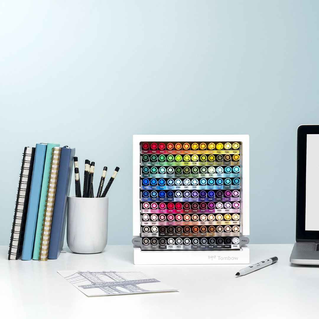 ABT Dual Brush Pen Desktop Organizer 108 stk