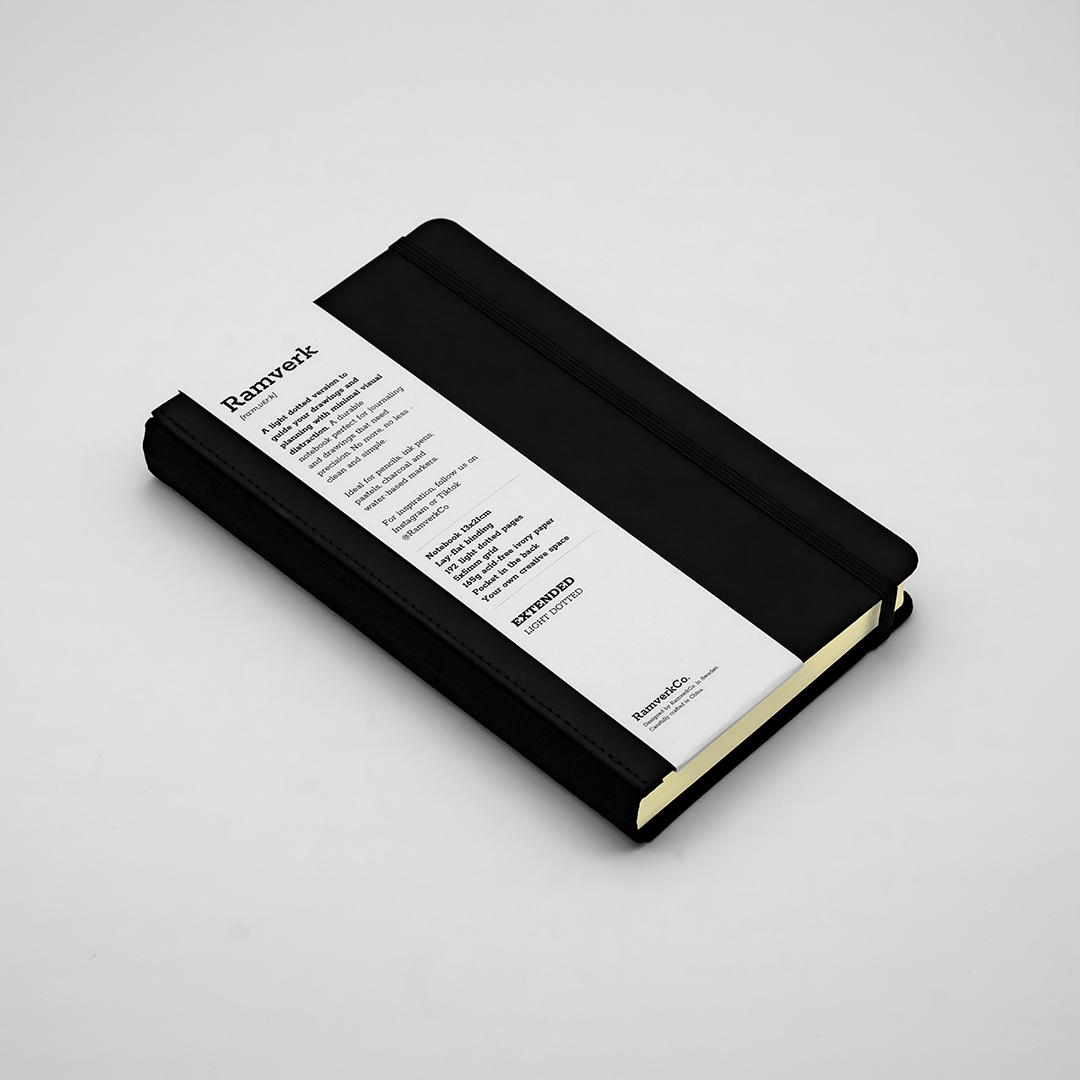 Extended Black Sketchbook Portrait Dotted