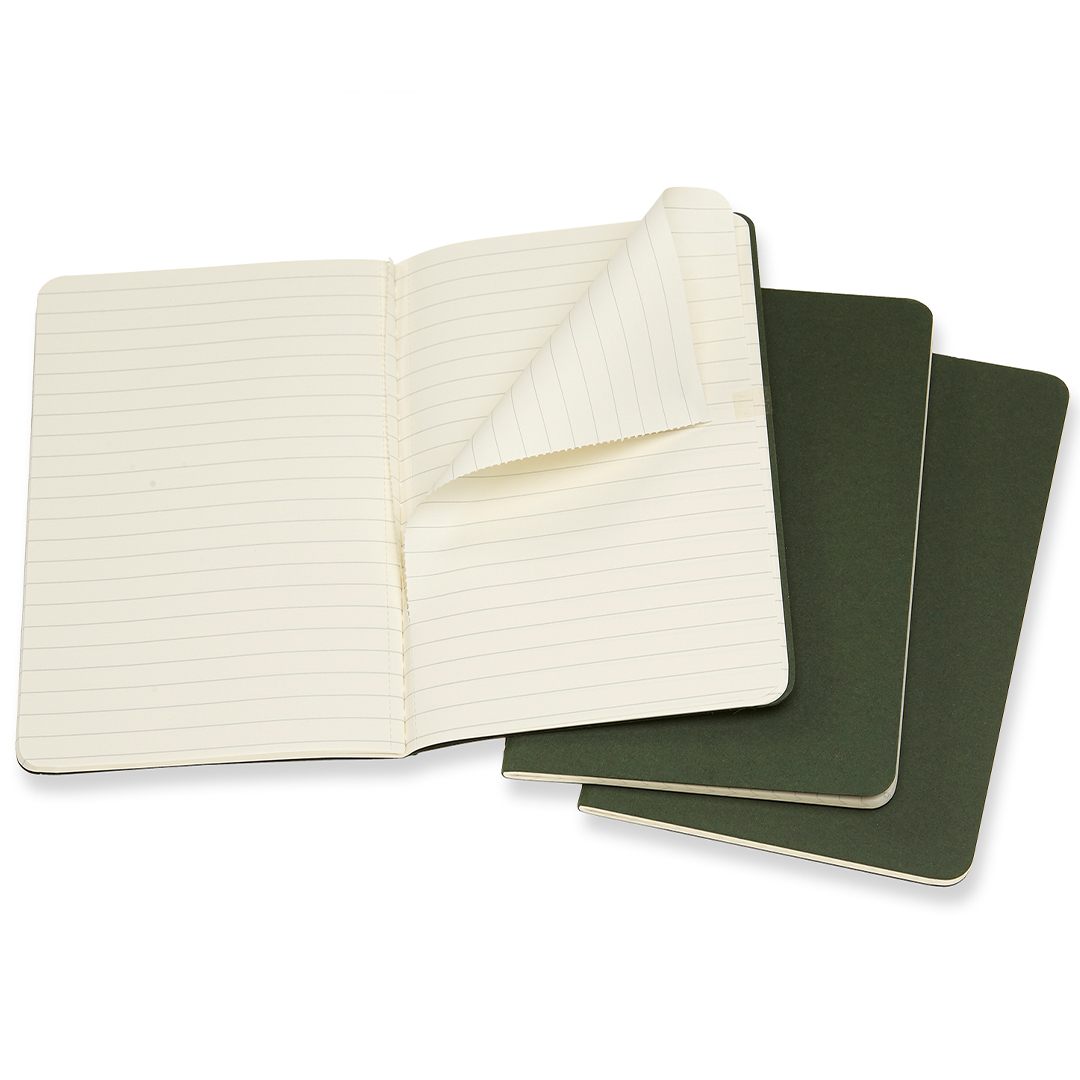 Cahier Notebook Pocket Green Linjeret