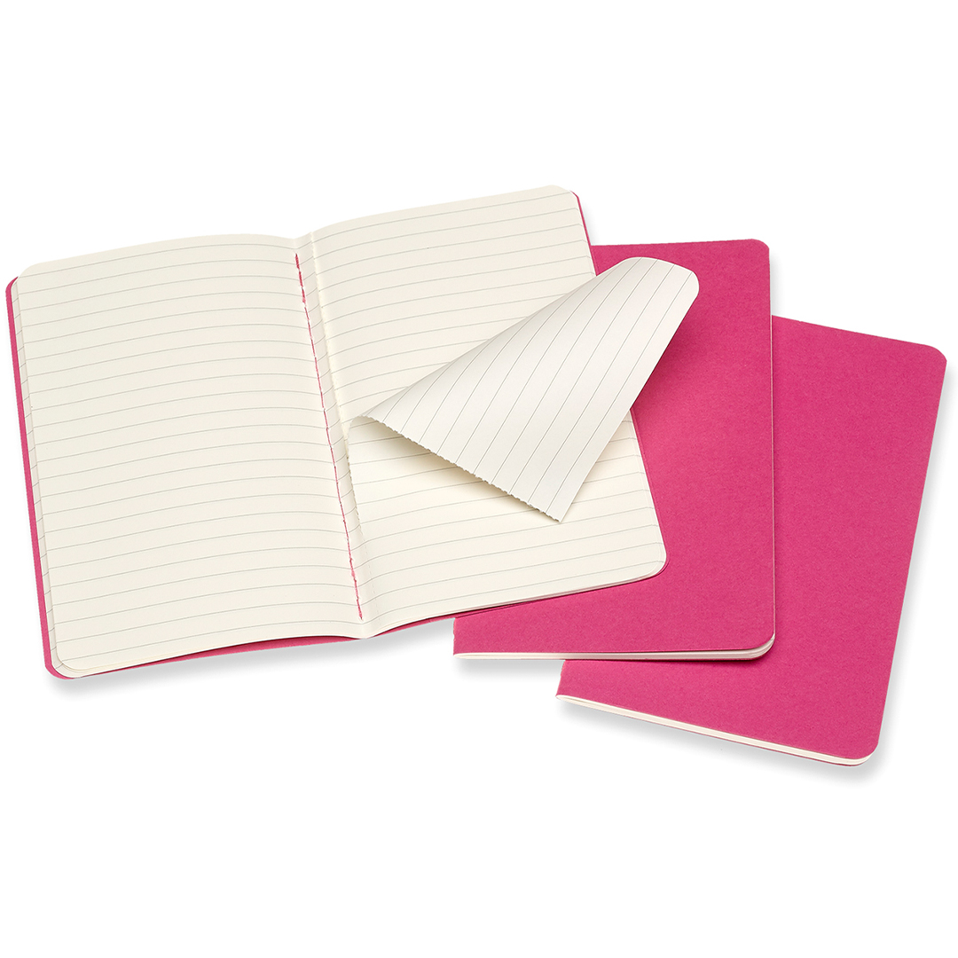 Cahier Notebook Pocket Pink Linjeret