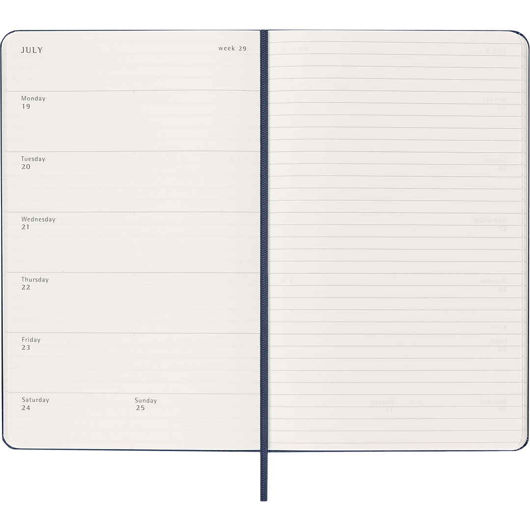 Kalender 18M WeekNote Hard Cover Large Sapphire Blue