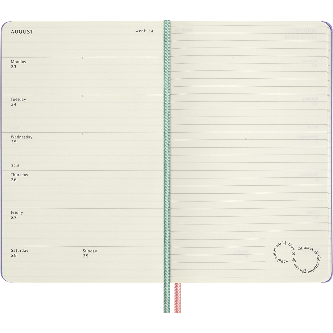 Kalender 18M WeekNote Hard Cover Large Alice in Wonderland