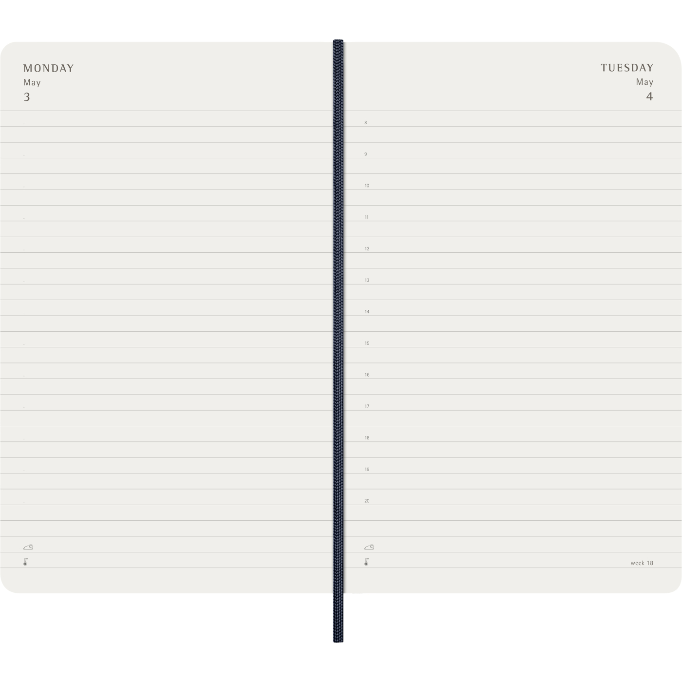 Kalender 12M Daily 2027 Softcover Pocket Sapphire Blue