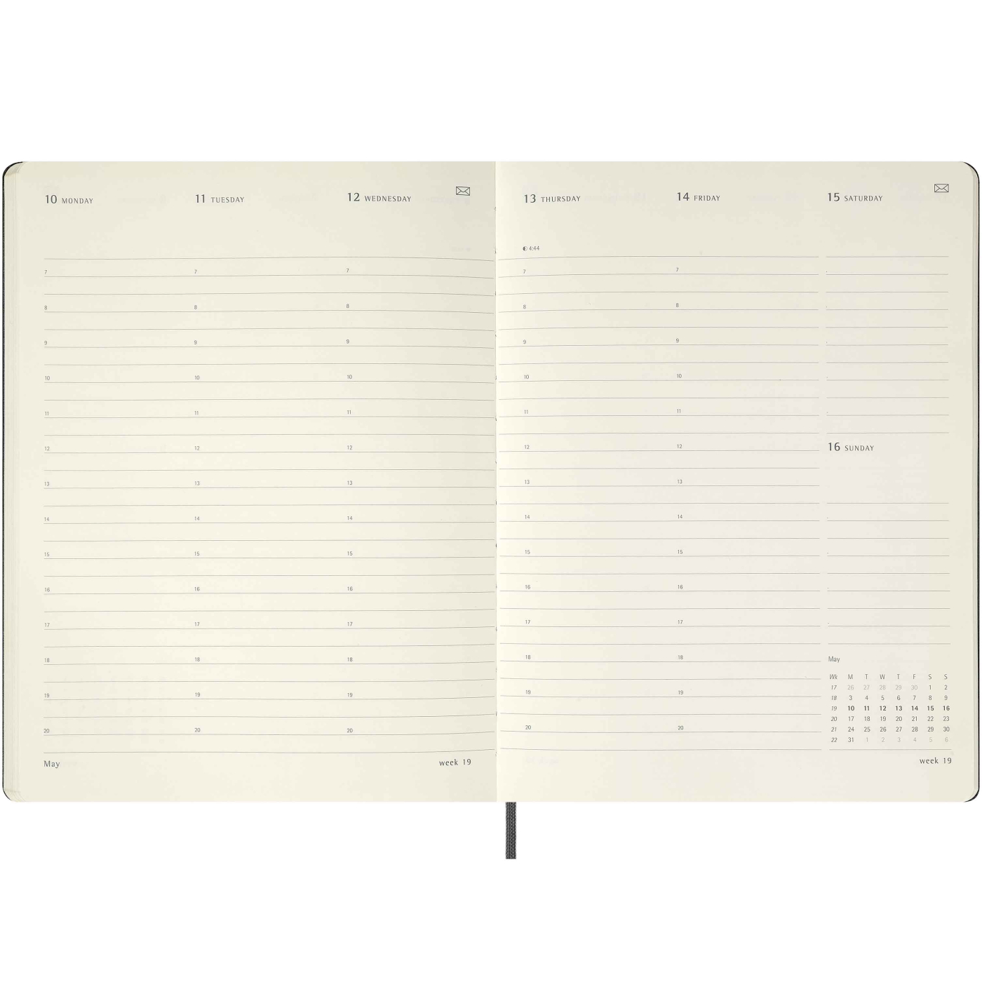Kalender 12M Smart PRO Digital Weekly Vertical 2027 XL Black