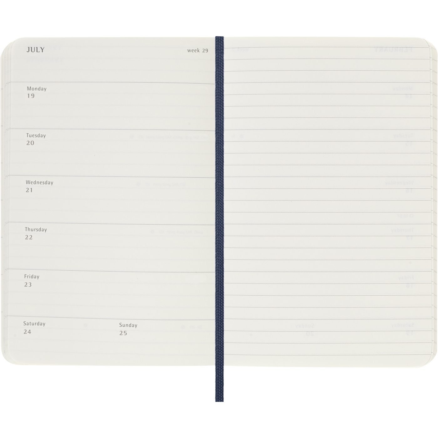 Kalender 12M Weekly Notebook 2027 Softcover Pocket Sapphire Blue 