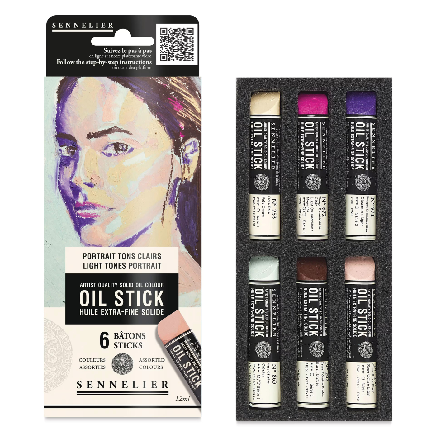 Oil Stick Mini 6-sæt Light tones Portrait