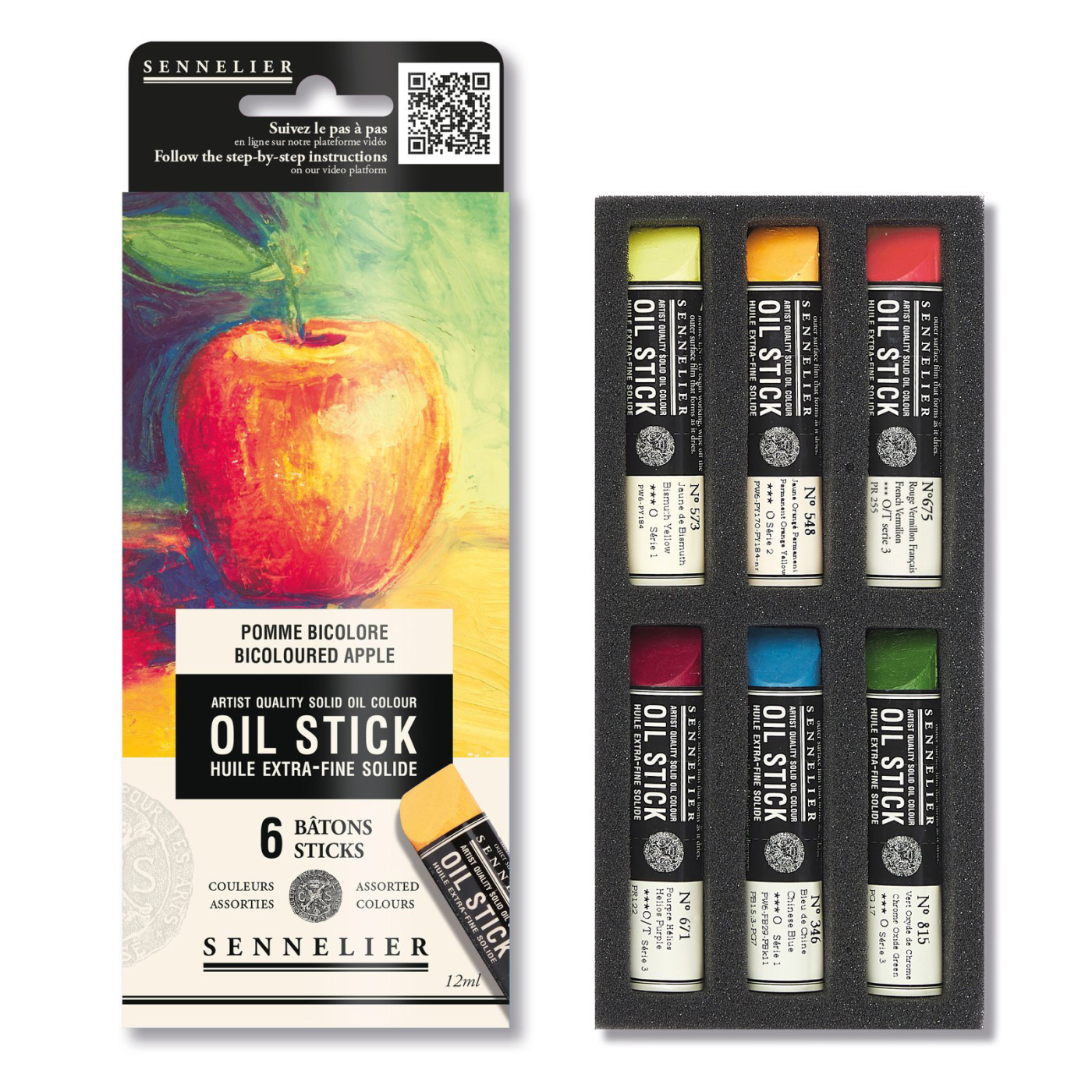 Oil Stick Mini 6-sæt Bicoloured apple