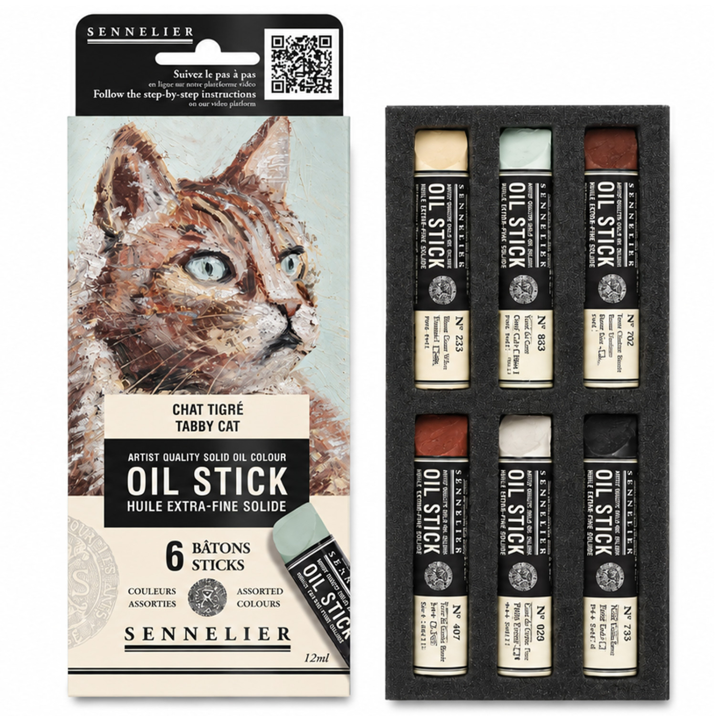 Oil Stick Mini 6-sæt Tabby cat