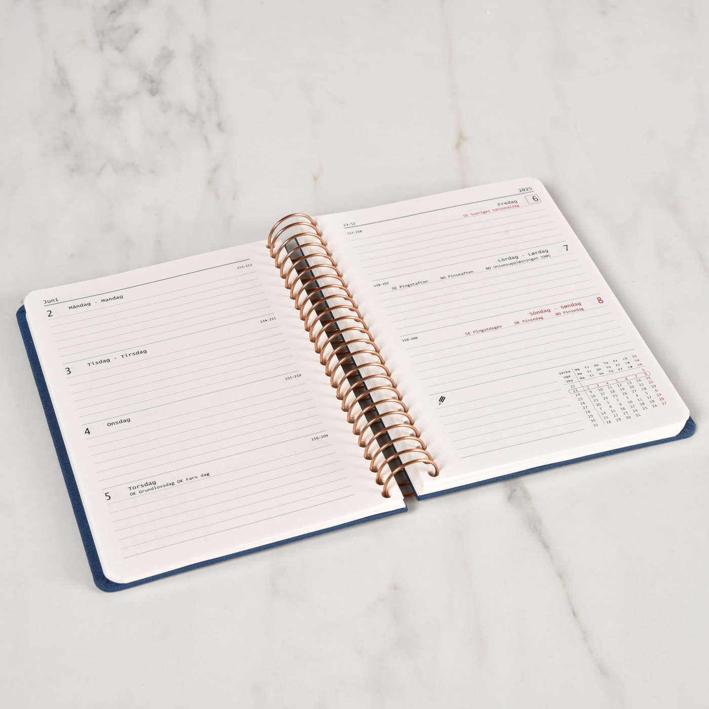 Kalender 2027 A6 Weekly Sand