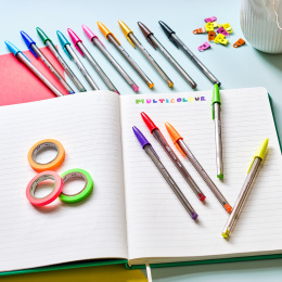 Cristal Multicolor Kuglepen 15-pak i gruppen Penne / Skrive / Blækpenne hos Pen Store (100233)