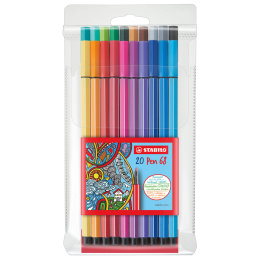 Pen 68 Fiberspids 20-pak i gruppen Penne / Kunstnerpenne / Tusser hos Pen Store (100268)