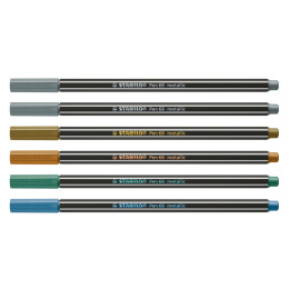 Pen 68 Metallic 6-sæt i gruppen Penne / Kunstnerpenne / Tusser hos Pen Store (100315)