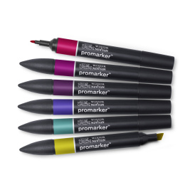 ProMarker sæt 6 stk Rich tones i gruppen Penne / Kunstnerpenne / Illustrationmarkers hos Pen Store (100543)
