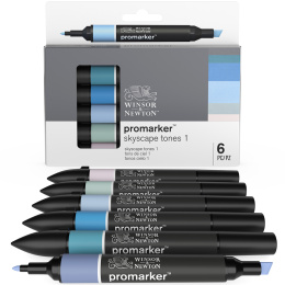 ProMarker sæt 6 stk Skyscape Tones i gruppen Penne / Kunstnerpenne / Illustrationmarkers hos Pen Store (100565)