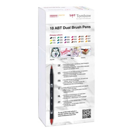 ABT Dual Brush pen 18-set Primary i gruppen Penne / Kunstnerpenne / Penselpenne hos Pen Store (101098)