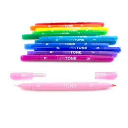 TwinTone Marker Rainbow 12-sæt i gruppen Penne / Kunstnerpenne / Illustrationmarkers hos Pen Store (101130)