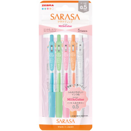 Sarasa Clip Milky 5-sæt i gruppen Hobby & Kreativitet / Teknikker / Bullet Journaling hos Pen Store (102199)