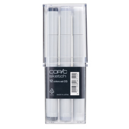 Sketch sæt 12 stk CG Cool Grey i gruppen Penne / Kunstnerpenne / Illustrationmarkers hos Pen Store (103311)