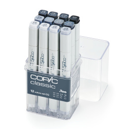 Marker sæt 12 stk Cool Gray i gruppen Penne / Kunstnerpenne / Illustrationmarkers hos Pen Store (103317)