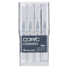 Classic sæt 12 stk Cool Gray i gruppen Penne / Kunstnerpenne / Illustrationmarkers hos Pen Store (103317)