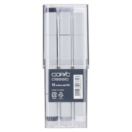 Classic sæt 12 stk Cool Gray i gruppen Penne / Kunstnerpenne / Illustrationmarkers hos Pen Store (103317)