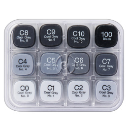 Classic sæt 12 stk Cool Gray i gruppen Penne / Kunstnerpenne / Illustrationmarkers hos Pen Store (103317)