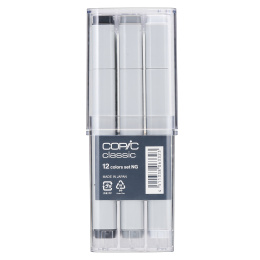 Classic sæt 12 stk Neutral Gray i gruppen Penne / Kunstnerpenne / Illustrationmarkers hos Pen Store (103319)