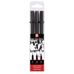 Pigma Brush Pen 3-set i gruppen Penne / Kunstnerpenne / Penselpenne hos Pen Store (103502)