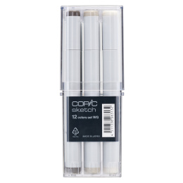 Sketch sæt 12 stk Warm Grey i gruppen Penne / Kunstnerpenne / Illustrationmarkers hos Pen Store (103503)