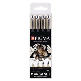 Pigma Sepia Manga 4-set i gruppen Penne / Skrive / Gelpenne hos Pen Store (103540)