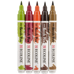 Brush Pen Autumn 5-set i gruppen Penne / Kunstnerpenne / Penselpenne hos Pen Store (103711)